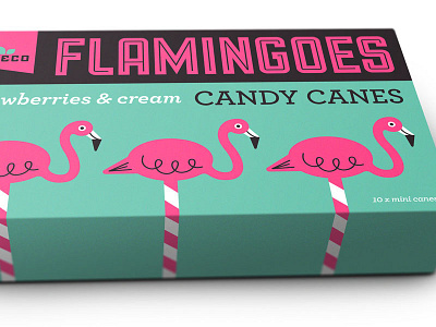 Candy Canes art deco candy canes custom lettering flamingo illustration logo packaging retro simon frouws sweets vector vintage sweets