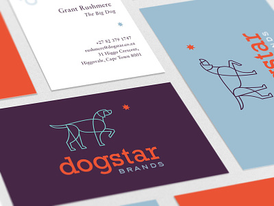 Dogstar Brands branding business card card constellation design dog dogstar investment logo simon frouws star the famous frouws