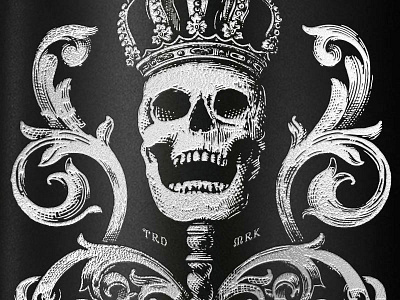 Craft Rum Brand crown engraving filigree illustration luxury packaging packaging design rum simon frouws skull spirits vintage