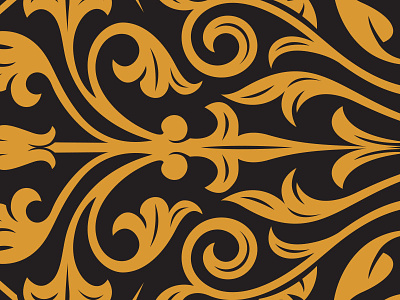 Floral Pattern banner crest engraving etching filigree floral gin gold illustration simon frouws spirit vintage woodcut