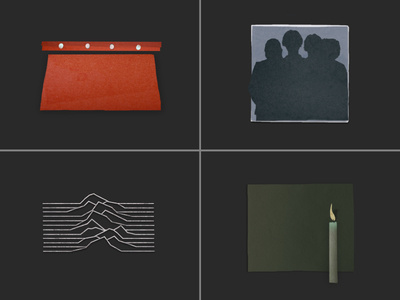 minimal post punk album cutouts