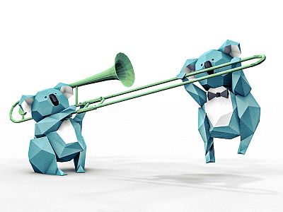 Koalas with trombone