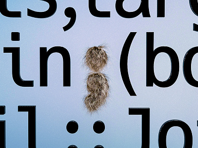 Coding getting hairy c4d coding hair semi colon type typography