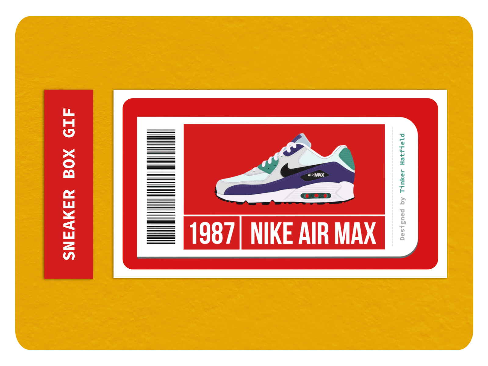 Sneaker Box by Ahmed Elmesery on Dribbble Pertaining To Nike Shoe Box Label Template