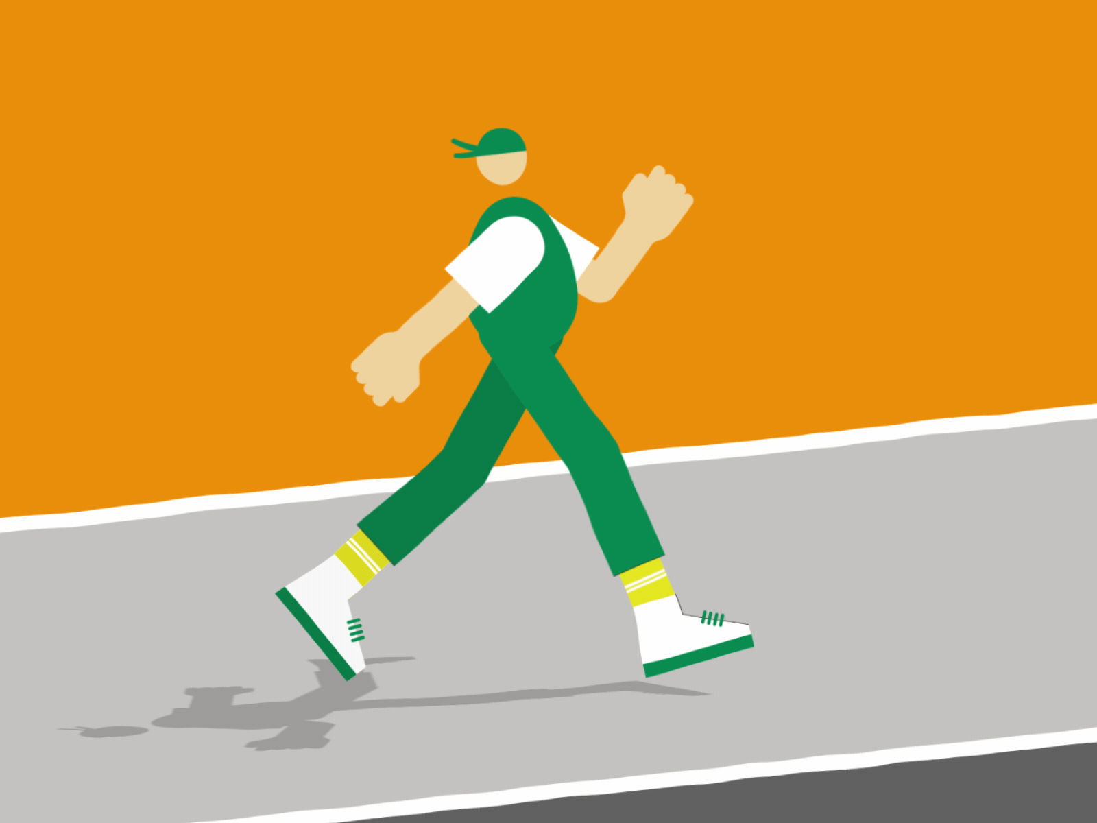 Stylized Walk Cycle aftereffects animation illustration