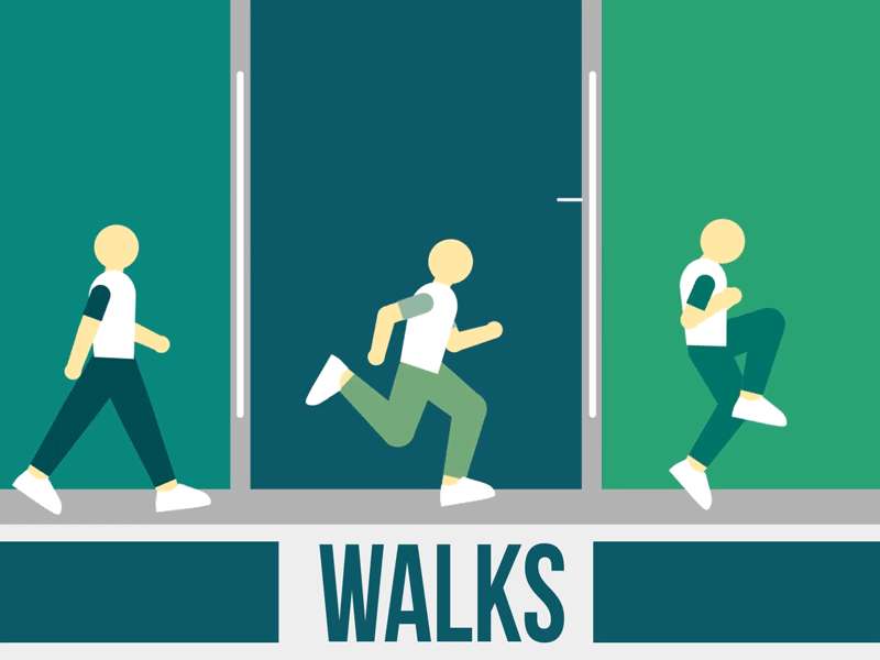 Walk Cycles 2d animation 2d character after effects animation illustration motion walk cycle