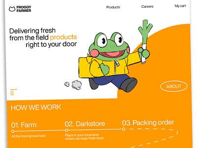 Delivery service UI branding colourful design graphic design illustration mascot minimalistic ui web design