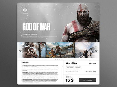 God Of War web-frame branding design grid interface ui web web design
