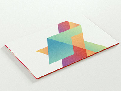 Om lab business card back business card color geometric identity