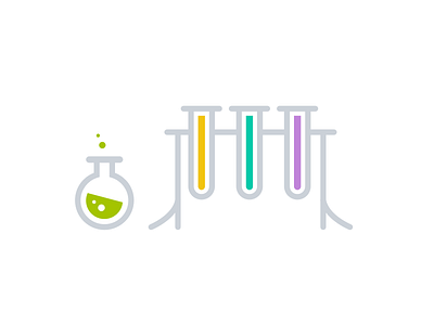 Because... Science! beakers flat icons illustration illustrator lab laboratory science sketch test tubes