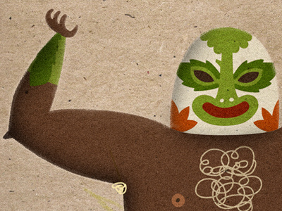 El Recìclo Verde green illustration luchador mexican recycle