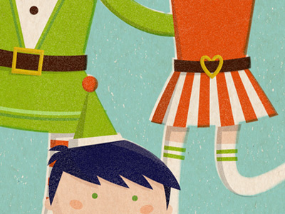 Christmas is coming characters christmas elves hs illustration