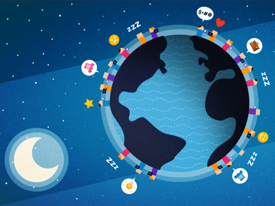 Night sky by Helpful Strangers on Dribbble