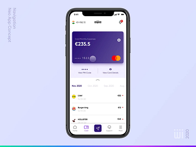 Card Details- Banking App animation app app design balance banking branding credit card expenses finance interaction mobile pincode protopie setting ux uxui wallet