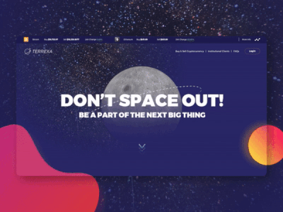 Don't Space Out! bitcoin cool crypo interaction money moon space ui ux