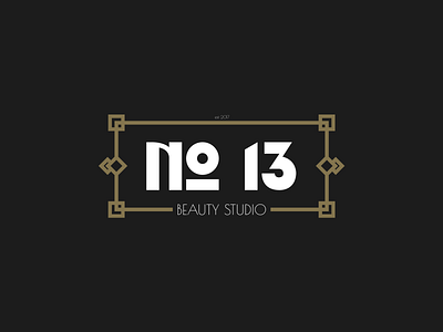 no13 beauty studio lettering logo logotype typography