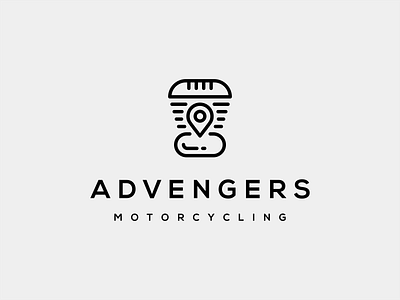 Advengers Logo Design adventure adventuretouring branding engine graphic design location locationpin logo logodesign moto motorcycle olivia pin tour touring vector