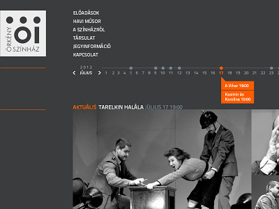 Örkény Theatre website design website
