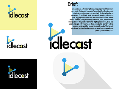 Idlecast Reddit Logo Design 140 app branding design flat icon illustration illustrator logo minimal vector