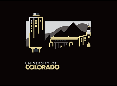 University of Colorado app branding design flat illustration illustrator logo minimal vector