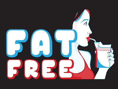 Fat Free Logo graphic design illustration logo vector