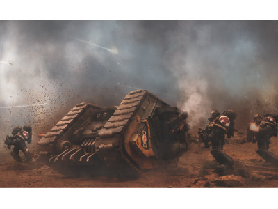 Games Workshop Art Test battlefield explosion fantasy art photoshop scenery tank