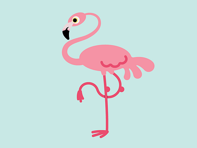 Flamingo character flamingo illustration minimal