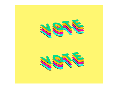 VOTE gif animate color colorful colors gif neon vote words
