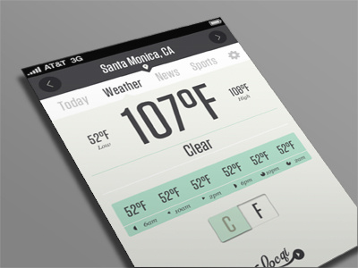 Locqi app html5 interface weather