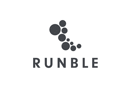 Runble app brand logo running