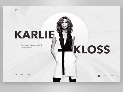 Top model Karlie Kloss creative creativity design firstscreen product uiux webdesign