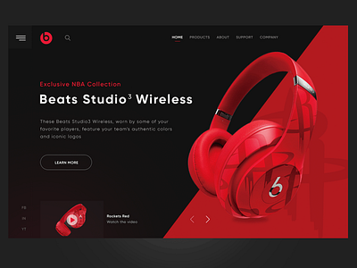 Beats Studio 3 Wireless Concept beats design product productdesign uidesign uiux uxdesign webdesign