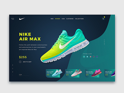 Nike Air Max Home Page Concept creative creativity homepage landing landingpage nike nike air max product uidesign uiux uxdesign webdesign website