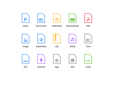 File type icons