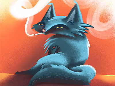 Smokin' Hot Cat canadian artist illustration procreate