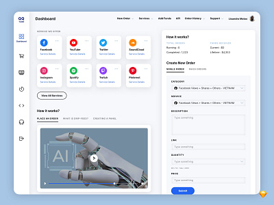 Social Media Management App Dashboard