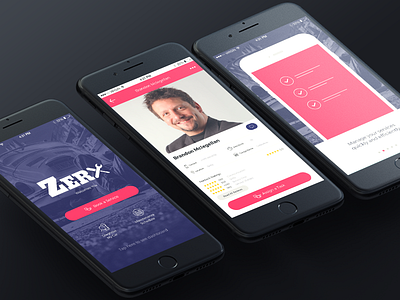 Zerx UX/iOS/UI iPhone App Design app daily ui dashboard interface ios iphone mobile photoshop profile sketchapp ui ux