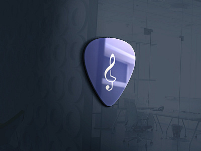 Chronotron Logo Design app branding concept graphic guitar icon logo music photoshop pick rocking sound