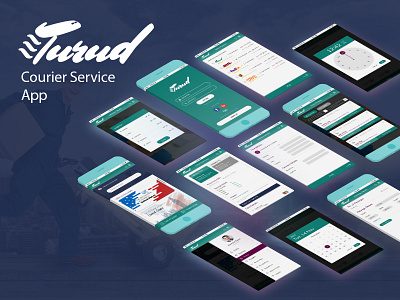 Turud - Courier Ship Tracking app application courier daily ui design interface ios iphone login page logistic mobile photoshop shipping track tracking ui user interface ux