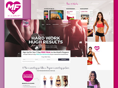 Fitness Model Landing Page