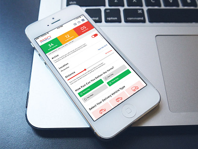 Parci Shipping App - Part 1 app daily ui design interface ios iphone mobile orders photoshop progress bars shipping tracking ui user interface ux