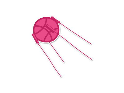 Dribbble Spaceship Hand drawn basketball dribbble icon illustration logo mule icon playoff spaceship sticker sticker mule