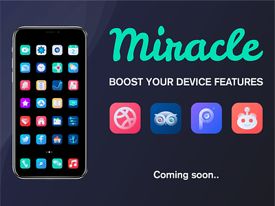 Miracle - an upcoming vibrant theme concept design icon icon design theme ui ui design uxdesign