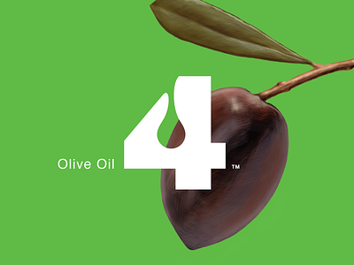 4 - Olive Oil brand 4 brand branding clean design flat logo oil olive plain