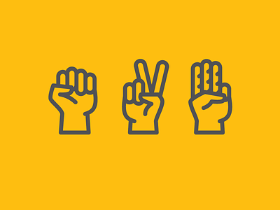 Hands up clean design flat hands icon icons