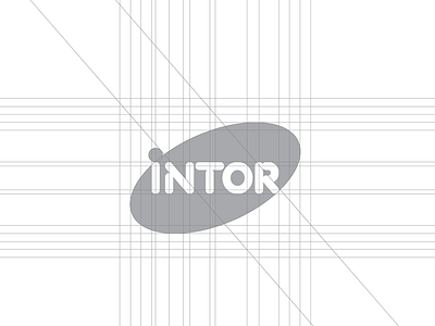 Intor logo branding design flat grid logo vector