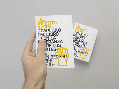 El Infinito ahora - John Berger clean design print type typography
