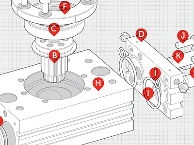 INTOR - Technical catalog catalog editorial illustration interactive technical ui