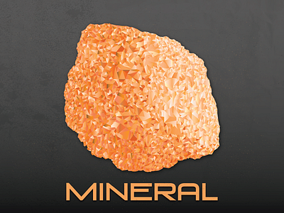 Mineral crystal design graphic illustration illustrator mineral orange photoshop texture