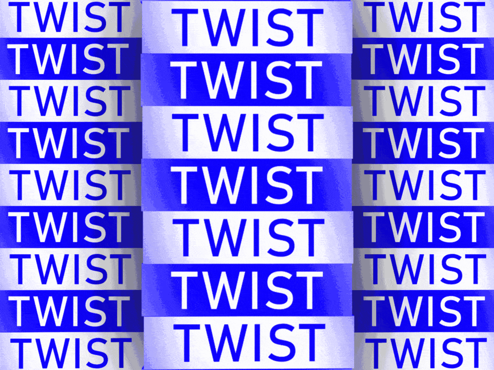 Twist aftereffects animation blue design kinetic kinetictype kinetictypography krudwurk motion motiongraphics twist twisted typogaphy